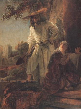 REMBRANDT Harmenszoon van Rijn Details of Christ appearing to Mary Magdalen (mk33) Norge oil painting art